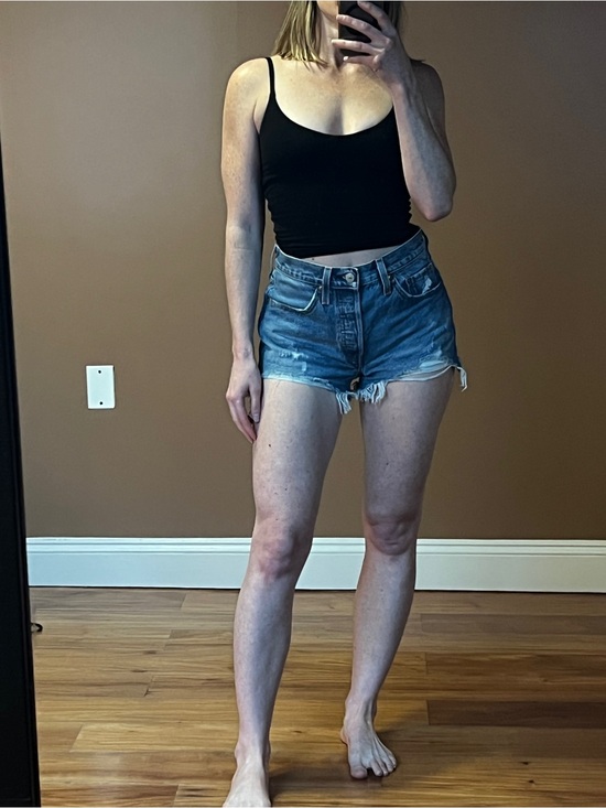 Levi's Pants - Levi's Blue Distressed High-Rise Jean Shorts